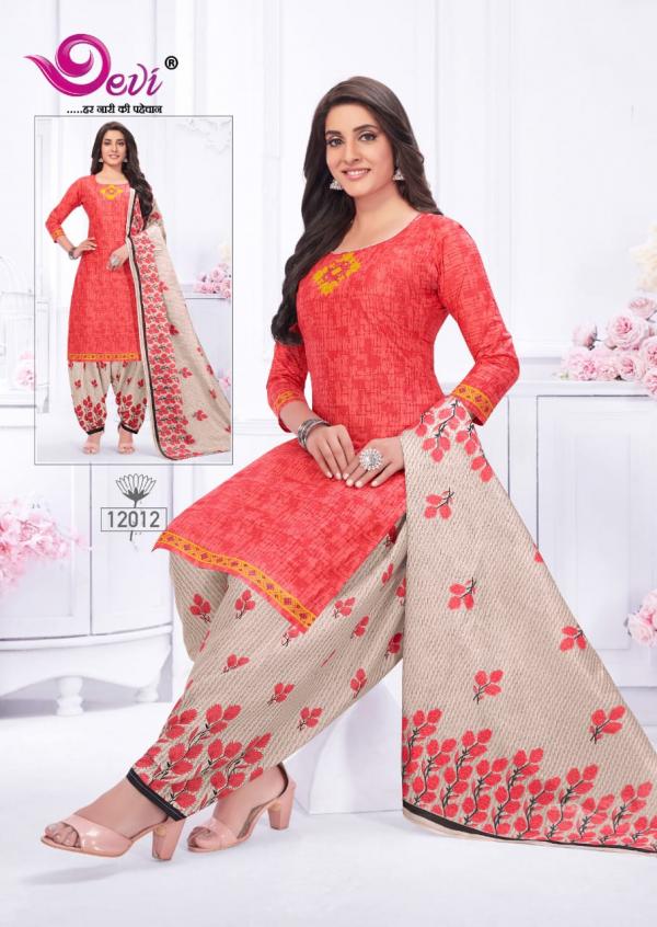 Devi Icon Vol-12 Cotton Designer Patiyala Dress Mater